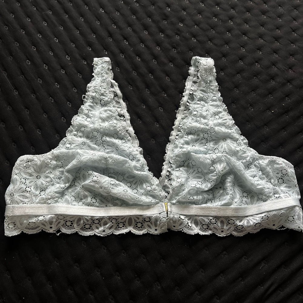 Light Blue Anthropologie XL lace bralette